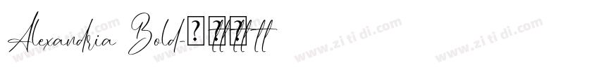 Alexandria Bold字体转换